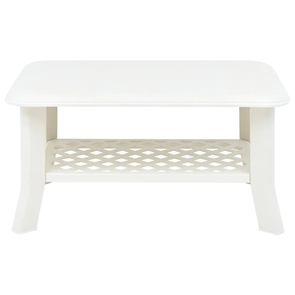 Table basse rectangulaire blanche 90x60x46 cm pour salon contemporain