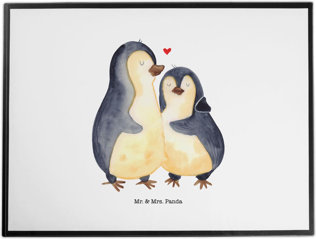 Mr. & Mrs. Panda bastelunterlage Pinguin umarmen - Weiß - Geschenk, glücklich, Unterlage Schreibtisch, Liebe, Umarmung Verliebt, schreibtischaufl...