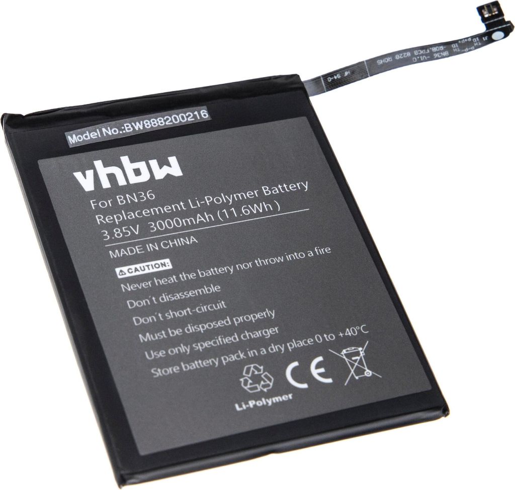 vhbw Akku kompatibel mit Xiaomi Wayne Handy Smartphone Telefon (3000 mAh, 3,85 V, Li-Polymer)