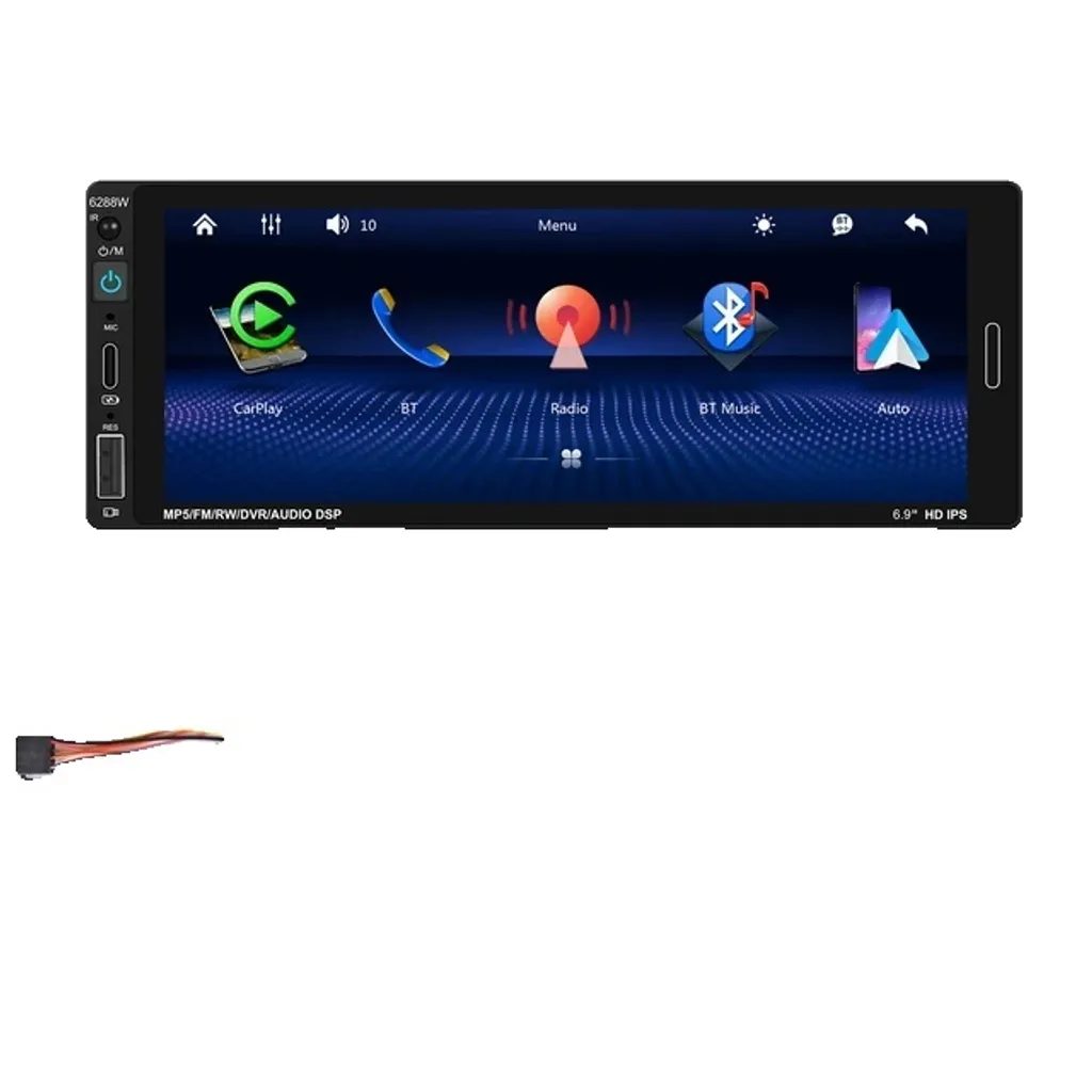 Système Multimédia de Voiture CarPlay et Bluetooth avec Tuner Radio