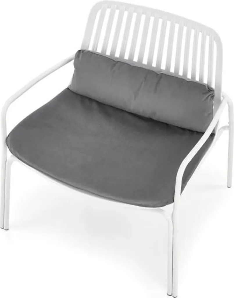 Fauteuil de jardin Melby blanc : structure robuste et finition moderne