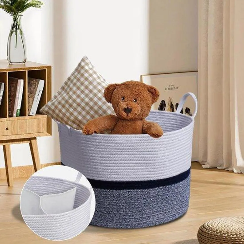 Bac à linge triple compartiment XXL design tricolore pour la maison