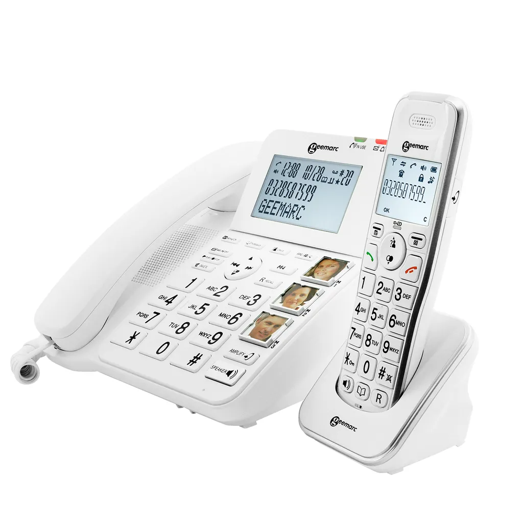 Geemarc Amplificatore Telefonico per Anziani Wireless Bianco | Offerta