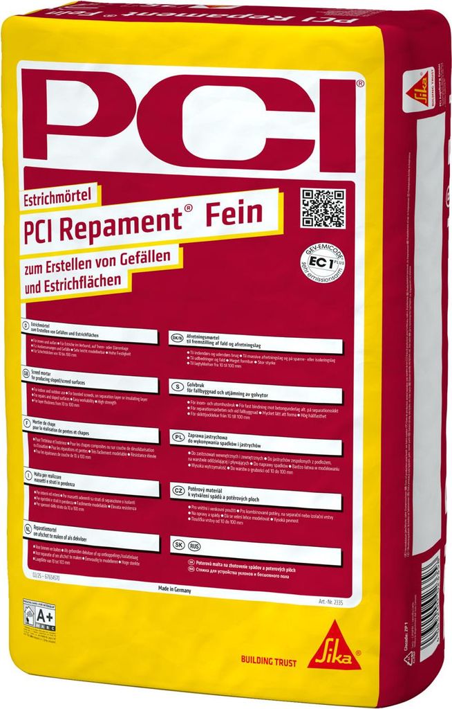 PCI Repament Fein grau 25kg Reparaturmörtel Obrázok produktu 