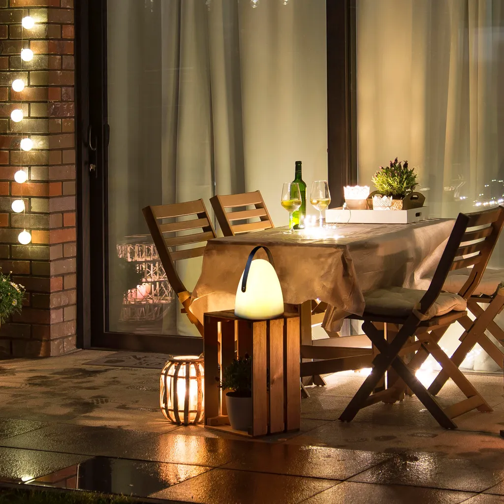 Lanterne Extérieure à Poser avec Poignée - Luminaire Nomade Jardin IP44