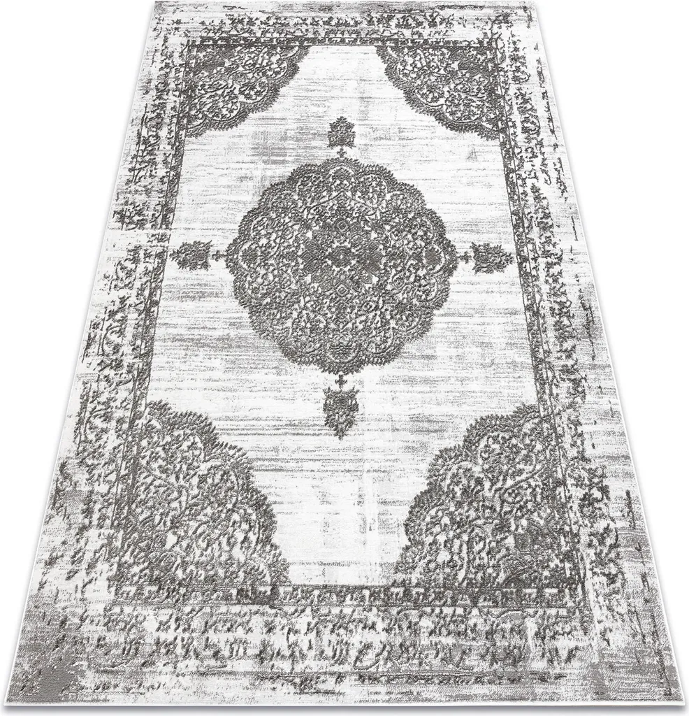 Tapis gris anti-écrasement LIRA E1468 - Moquette moderne facile à laver