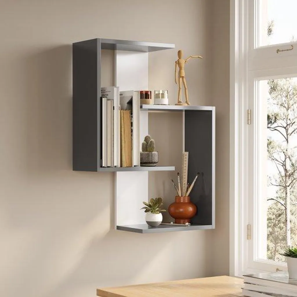 Étagère murale 3 tablettes en bambou Lisbon LUNOR pour déco salon