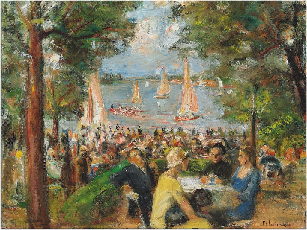ARTland Wandbild Alu für Innen & Outdoor Gartenlokal an der Havel. 1934 Größe: 60x45 cm