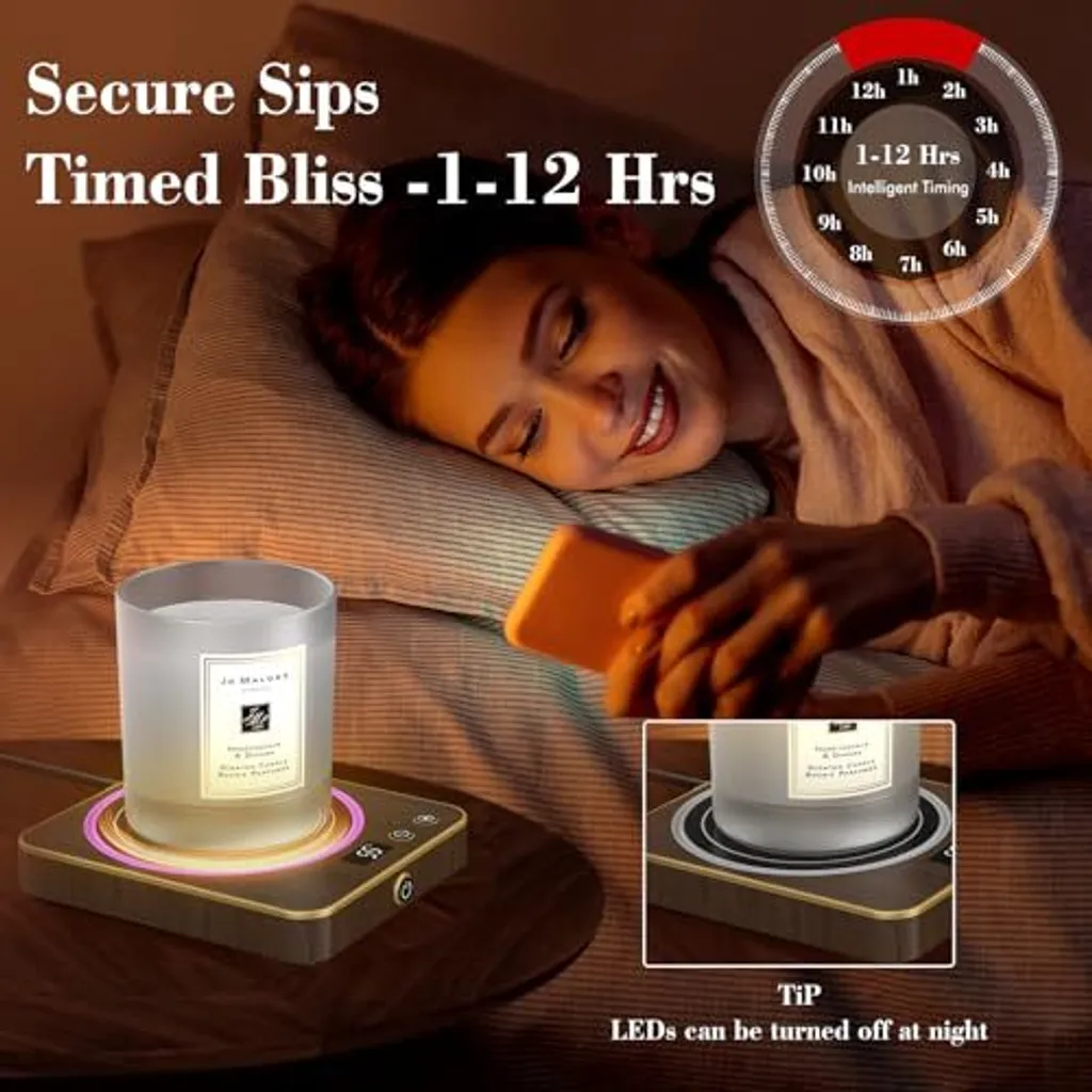 Smart Coffee Warmer con Controllo Timer 1-12h e Display LED - 3