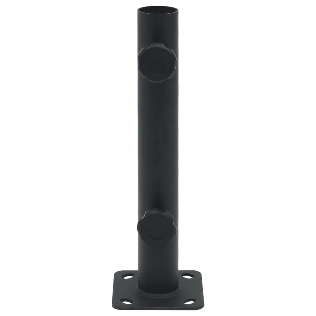 Pied de parasol noir mat en acier robuste pour mâts de 32 à 38 mm Ø - 4