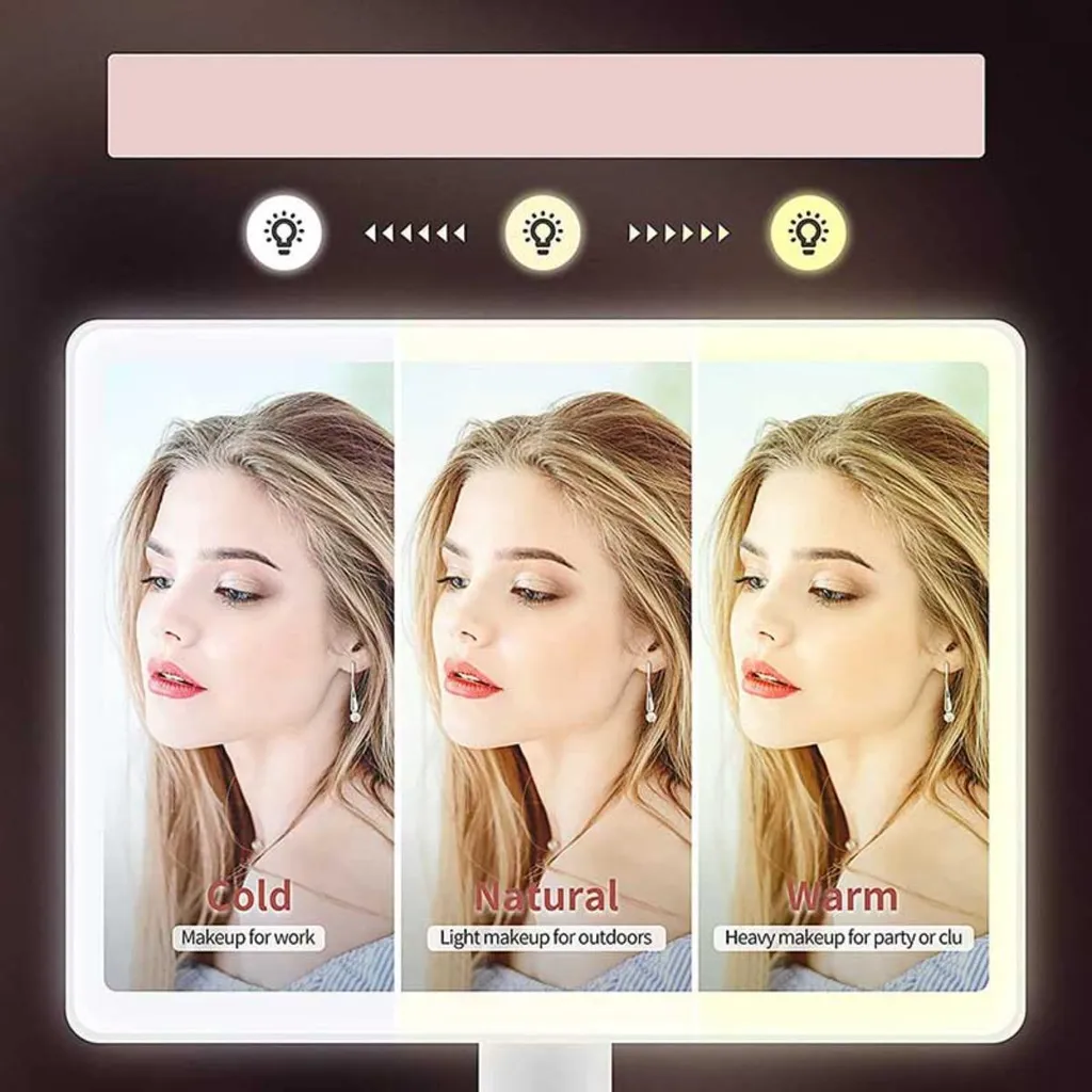 Specchio Trucco LED Professionale INF Bianco - Luce Make-up 360° - 4