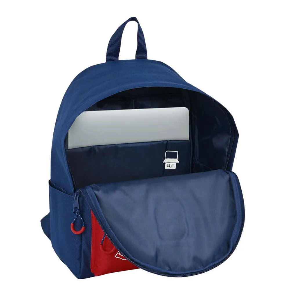 Borsa Laptop Professionale Safta 14.1" | Rosso e Blu Navy Elegante - 4