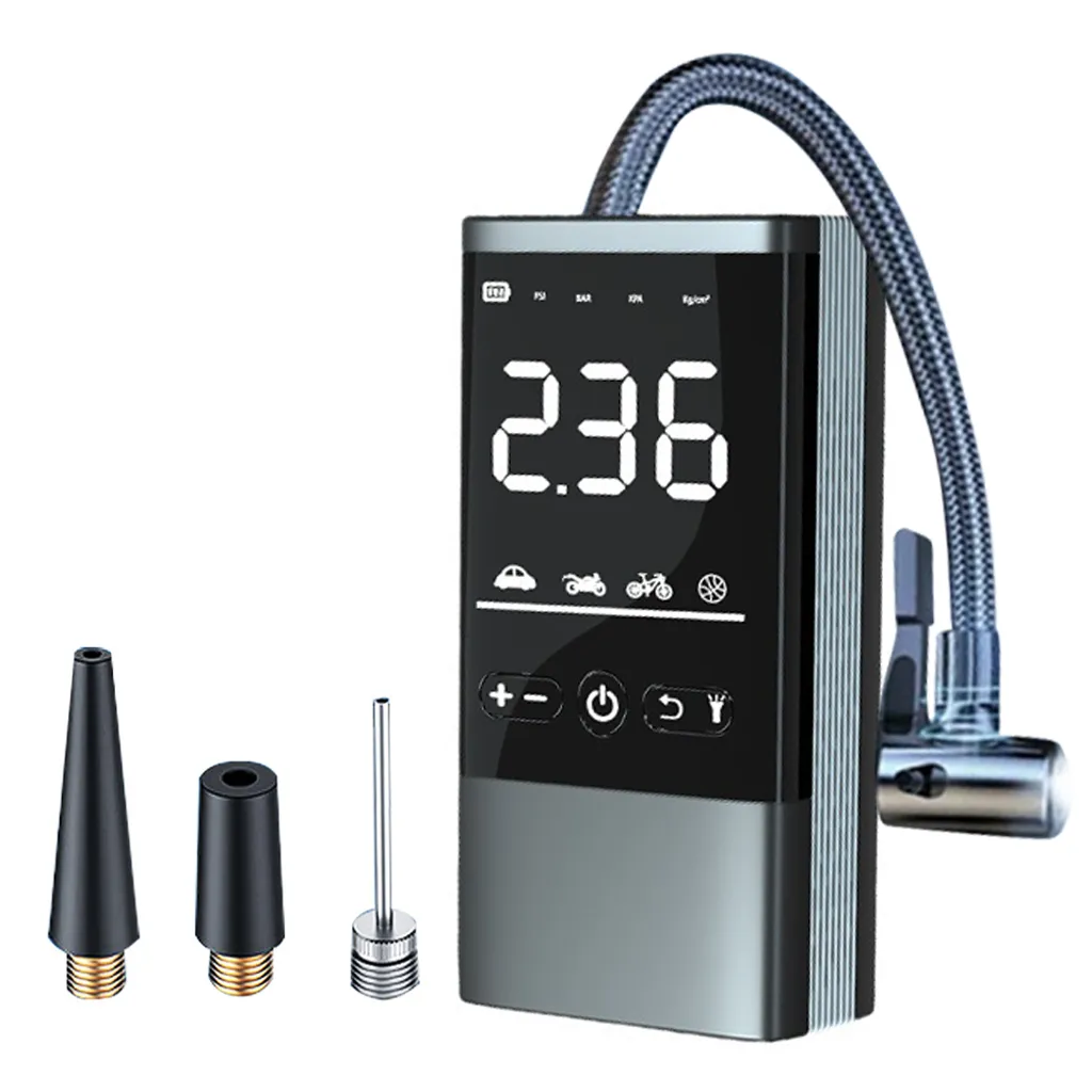 Pompe à air sans fil portable 150 PSI avec affichage numérique LCD noir