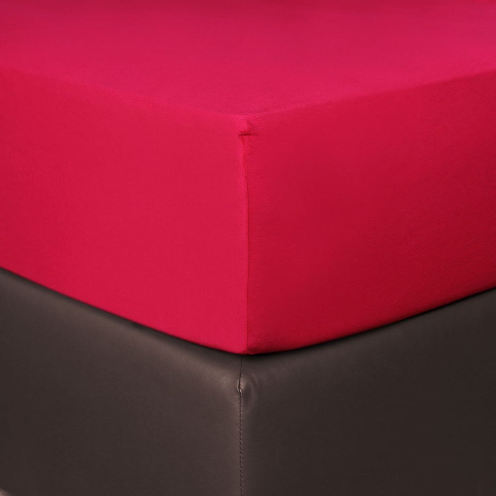 Bettwaren-Shop Boxspring Spannbettlaken Vario 140x200 - 160x220 cm rubin