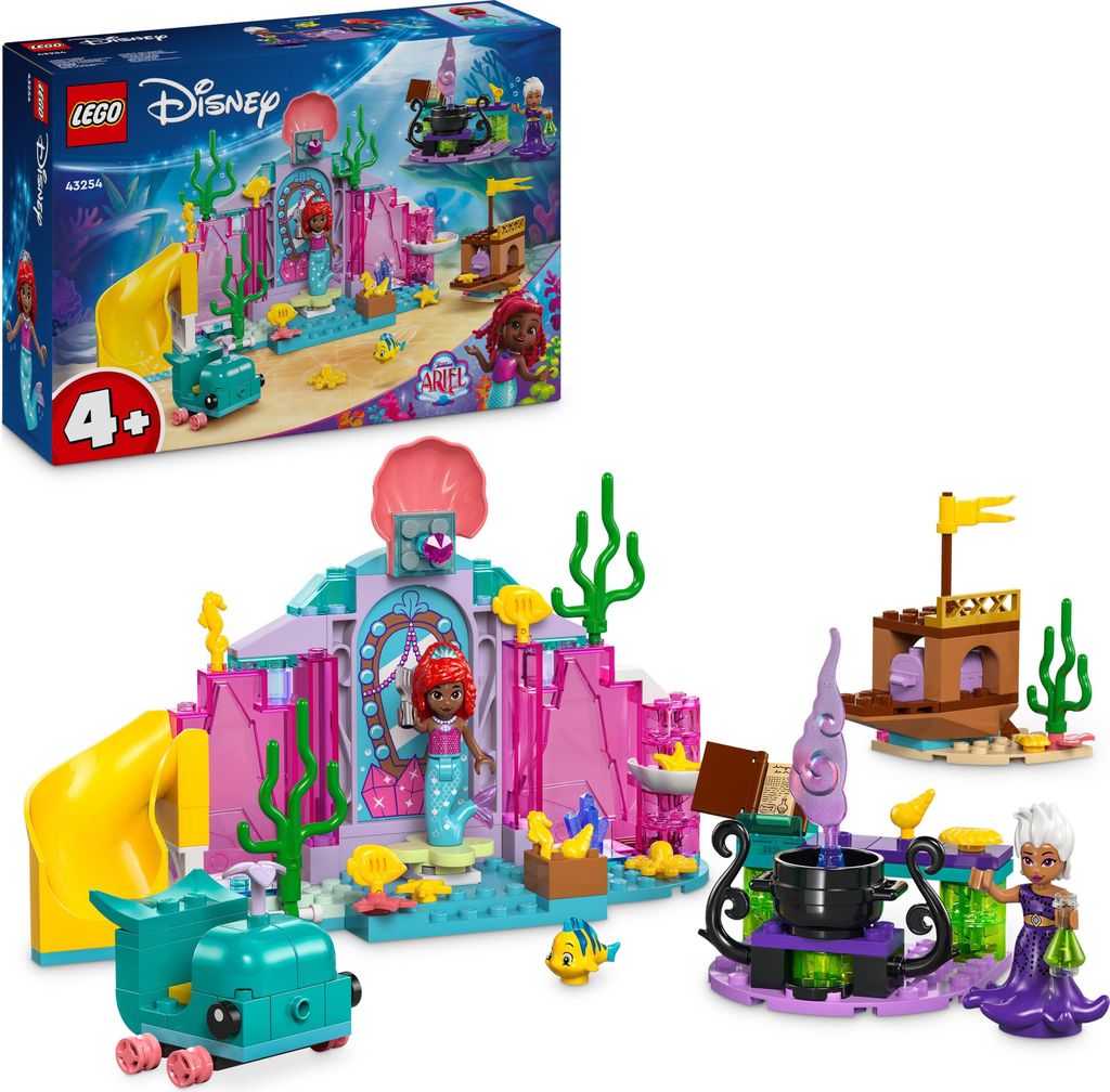 LEGO ǀ Disney Princess Arielles Kristallhöhle, Fantasy-Spielzeug für Kinder mit Meerjungfrau-Figur, Schiffswrack und Fischen, Geschenk für Mäd...