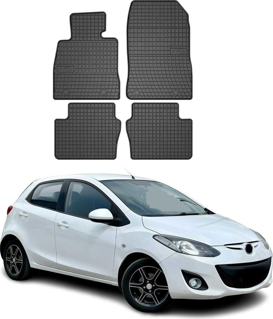 2014-2025 Mazda 2 Fußmatten Gummi Schwarz 4 tlg Produktbild 