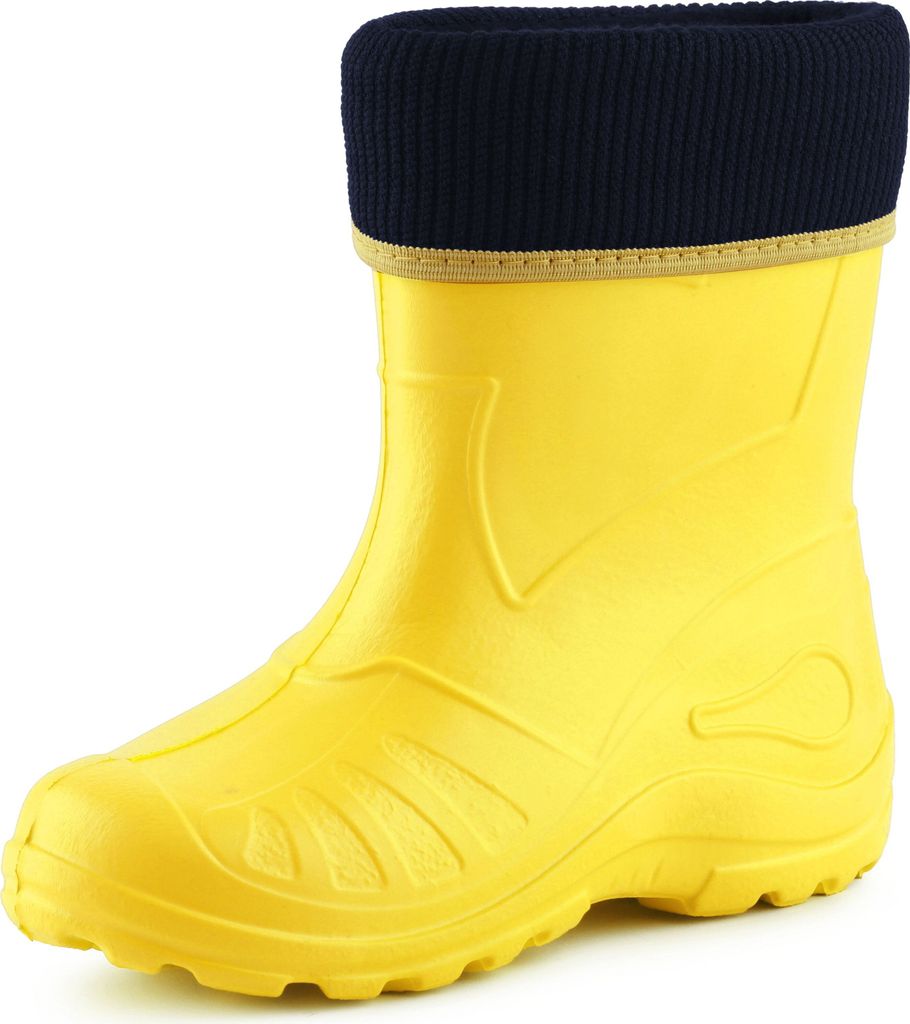 Ladeheid Kinder Mädchen Jungen Federleichte Eva Thermo Gummistiefel Gefüttert KL058 (Sonnig, 30)
