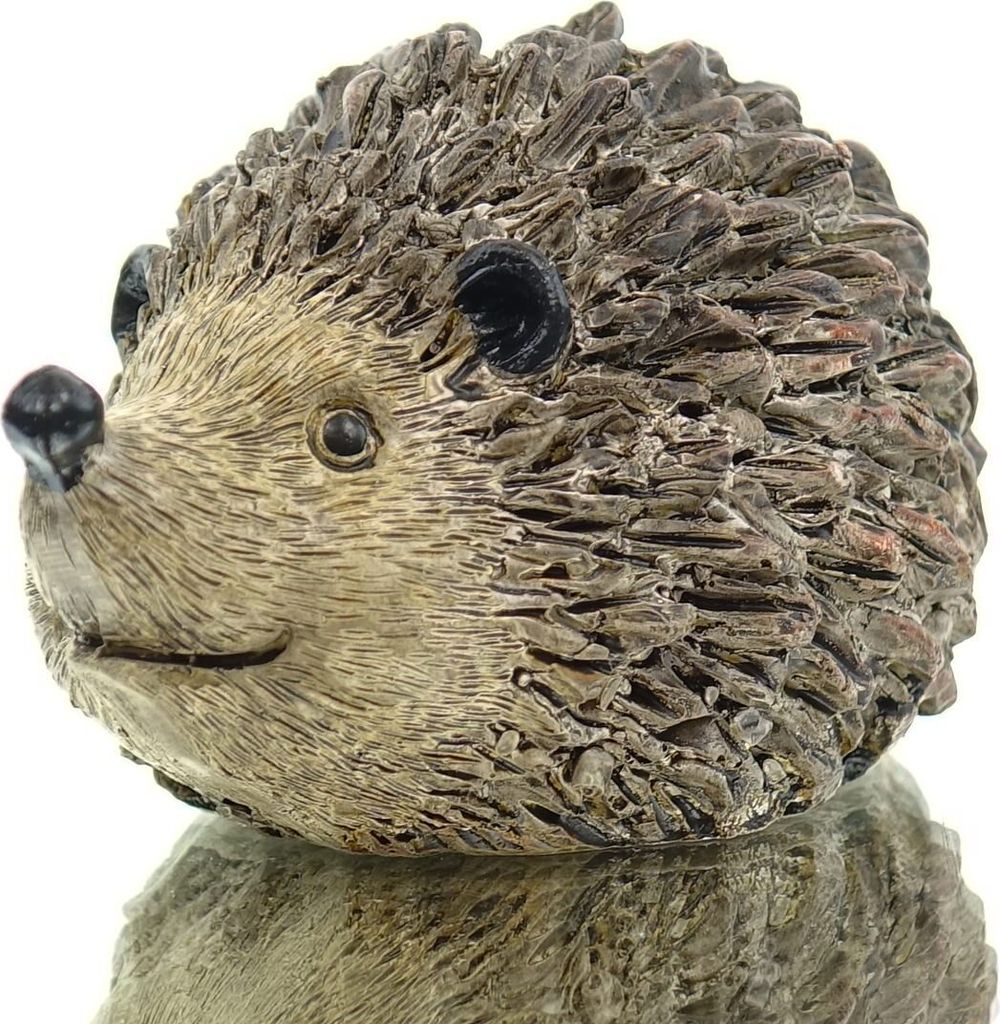 POSIWIO Dekofigur Schmunzelnder Igel Braun 6 cm - Polyresin