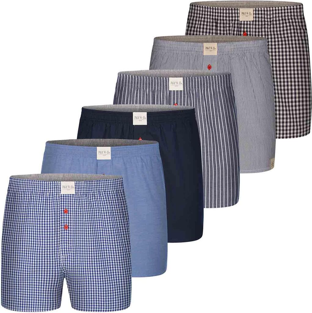 Phil & Co. Berlin Herren Boxer 6-Pack Classics - Produktbild 