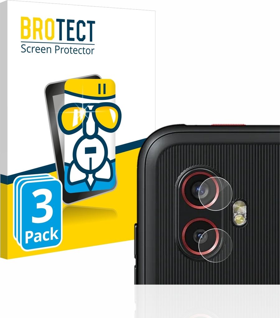 3x BROTECT Schutzglas für Samsung Galaxy XCover 6 Pro Enterprise Edition (NUR Kameraschutz) Schutzfolie Panzer Folie Glas Display Schutz klar