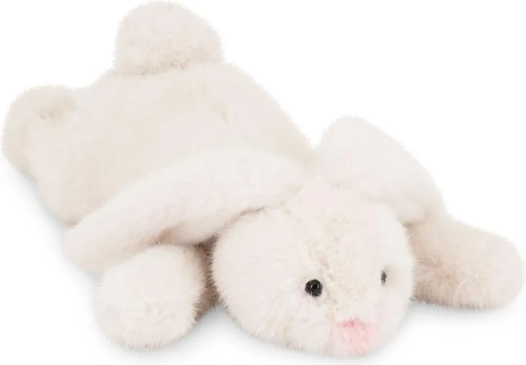 Grand lapin orange en peluche de 40 cm - Texture douce Bunny couché