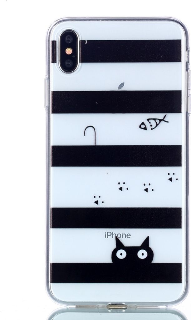 Mobigear Design iPhone XS Max Hülle Flexibles TPU Backcover - Katze