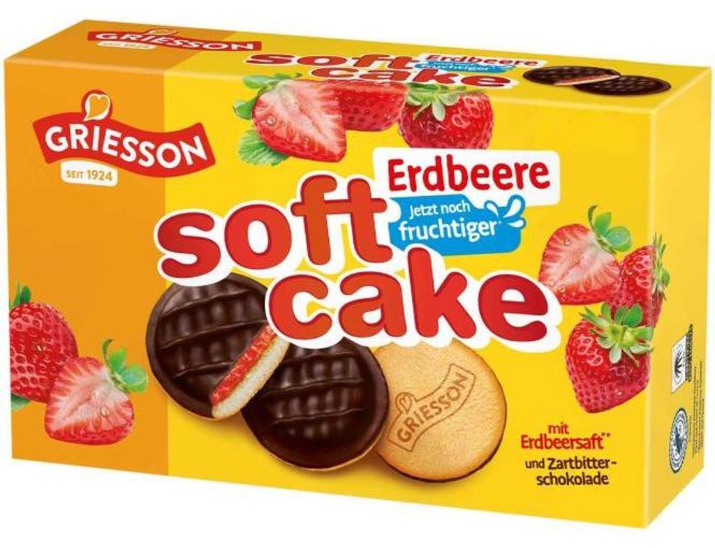 Griesson Soft Cake Erdbeere Zartbitter 2x150g Produktbild 