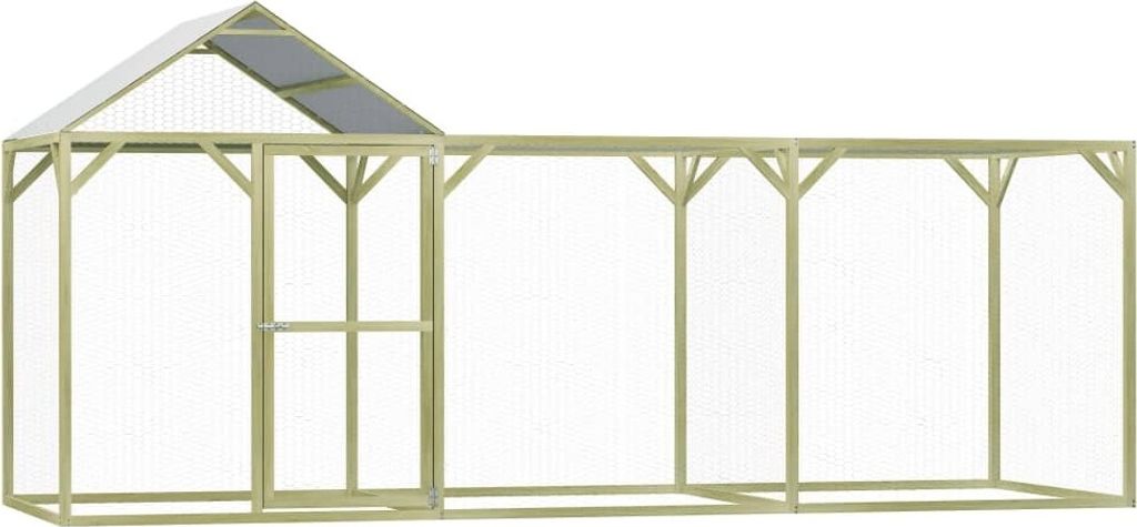 Hühnerkäfig 4,5x1,5x2 m Imprägniertes Kiefernholz