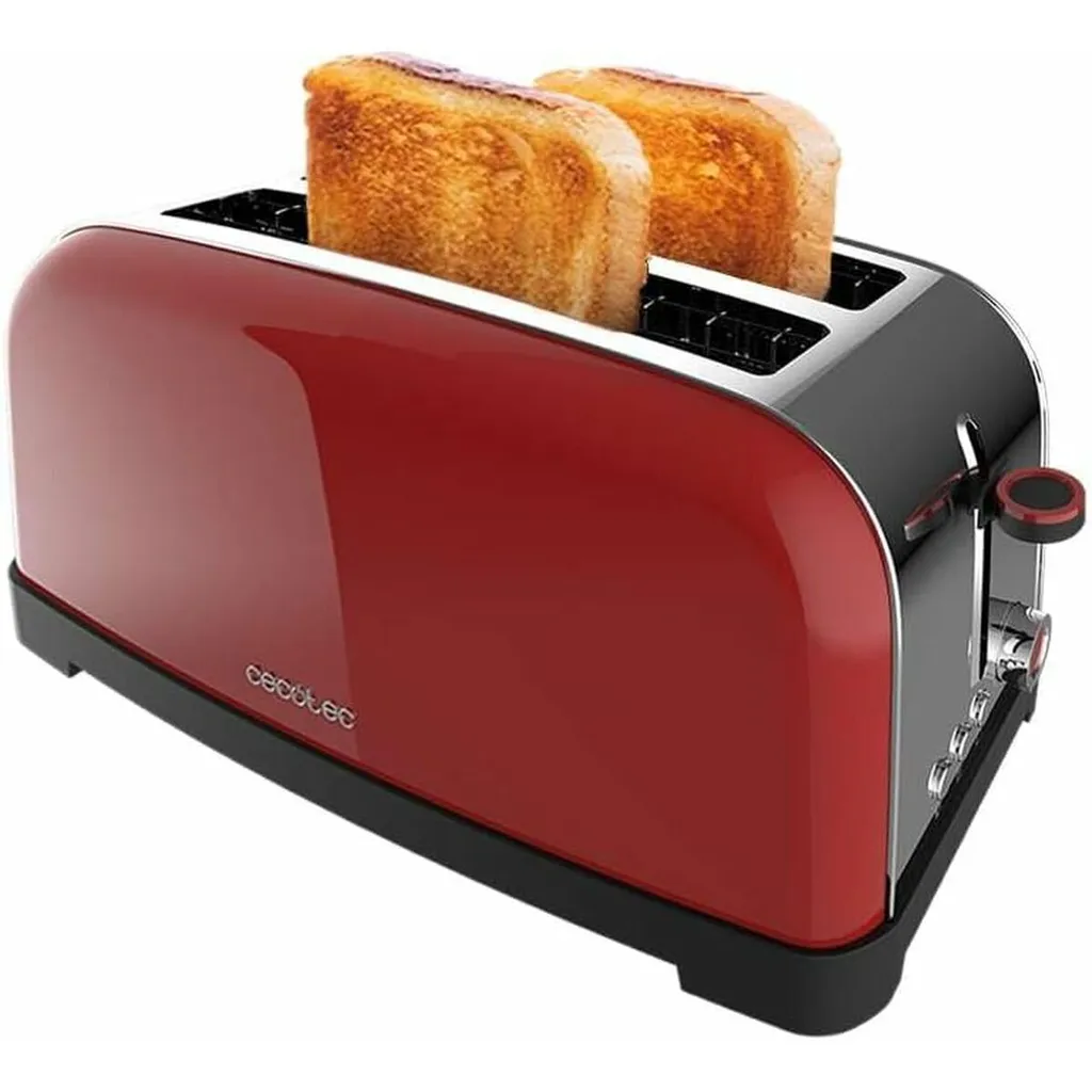 Cecotec Toastin' time 1500 Red Lite: Tostapane 4 Fette per Famiglie