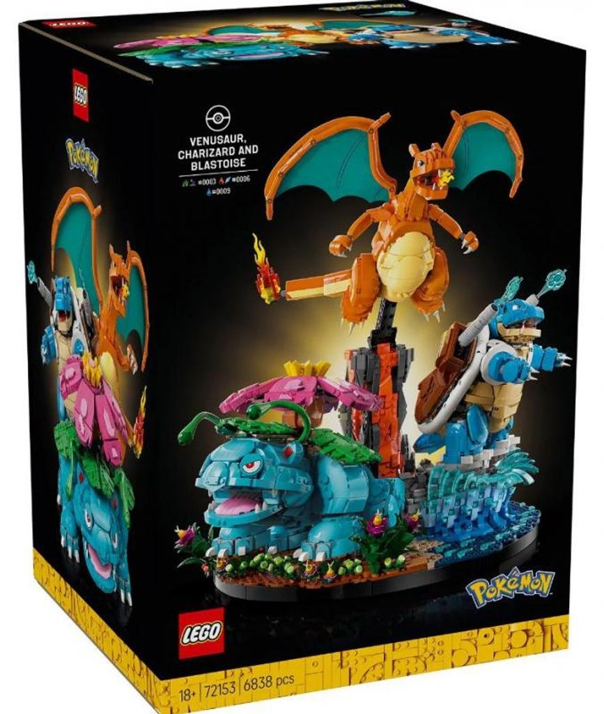 LEGO Venusaur, Charizard i Blastoise, Zestaw do budowania, Zdjęcie produktu 