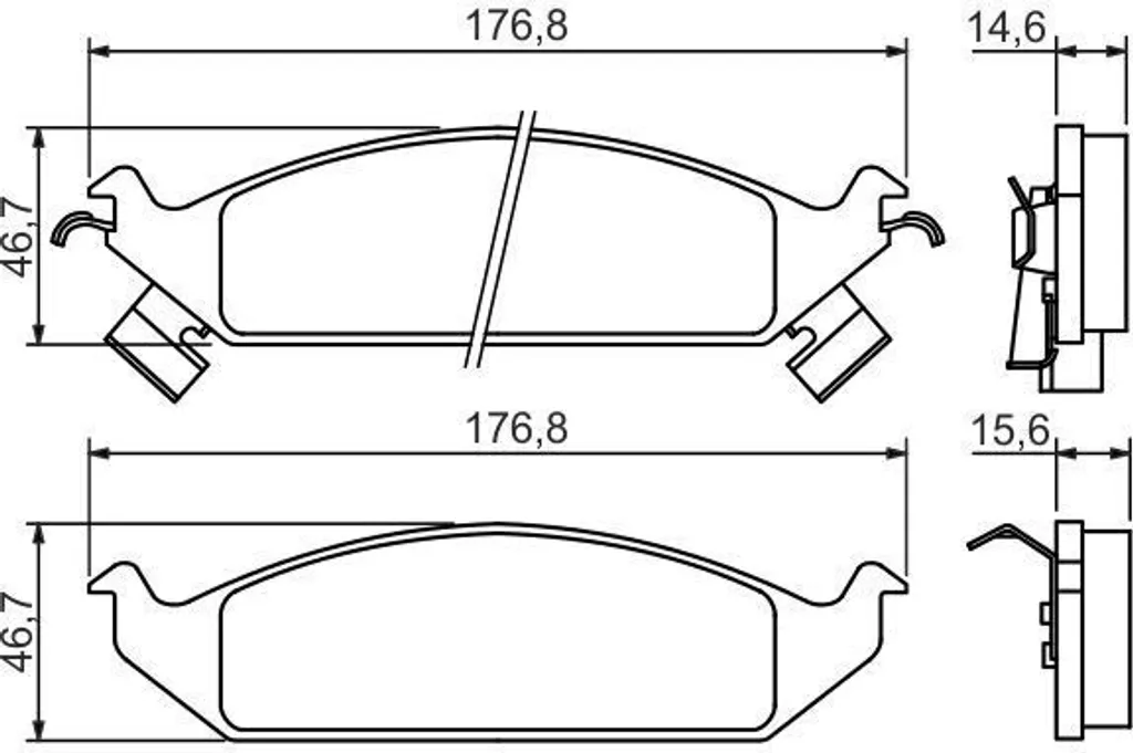 Plaquettes Bosch 0 986 494 313 avec protection thermique pour Sebring