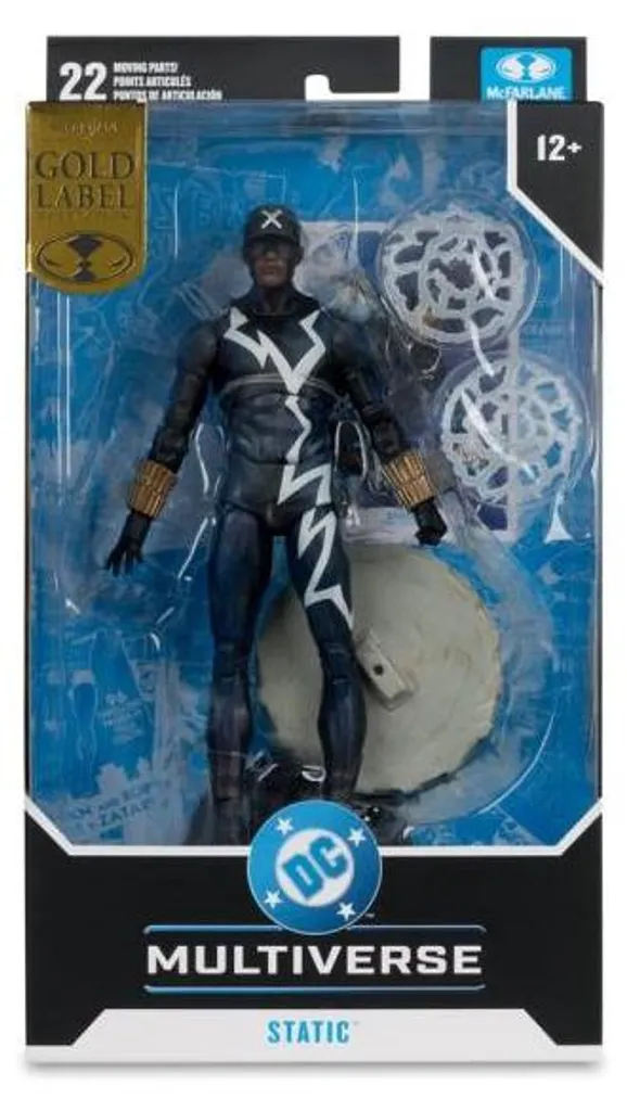 Figurine Articulée Static Shock DC Comics Collection Gold Label 18cm - 7