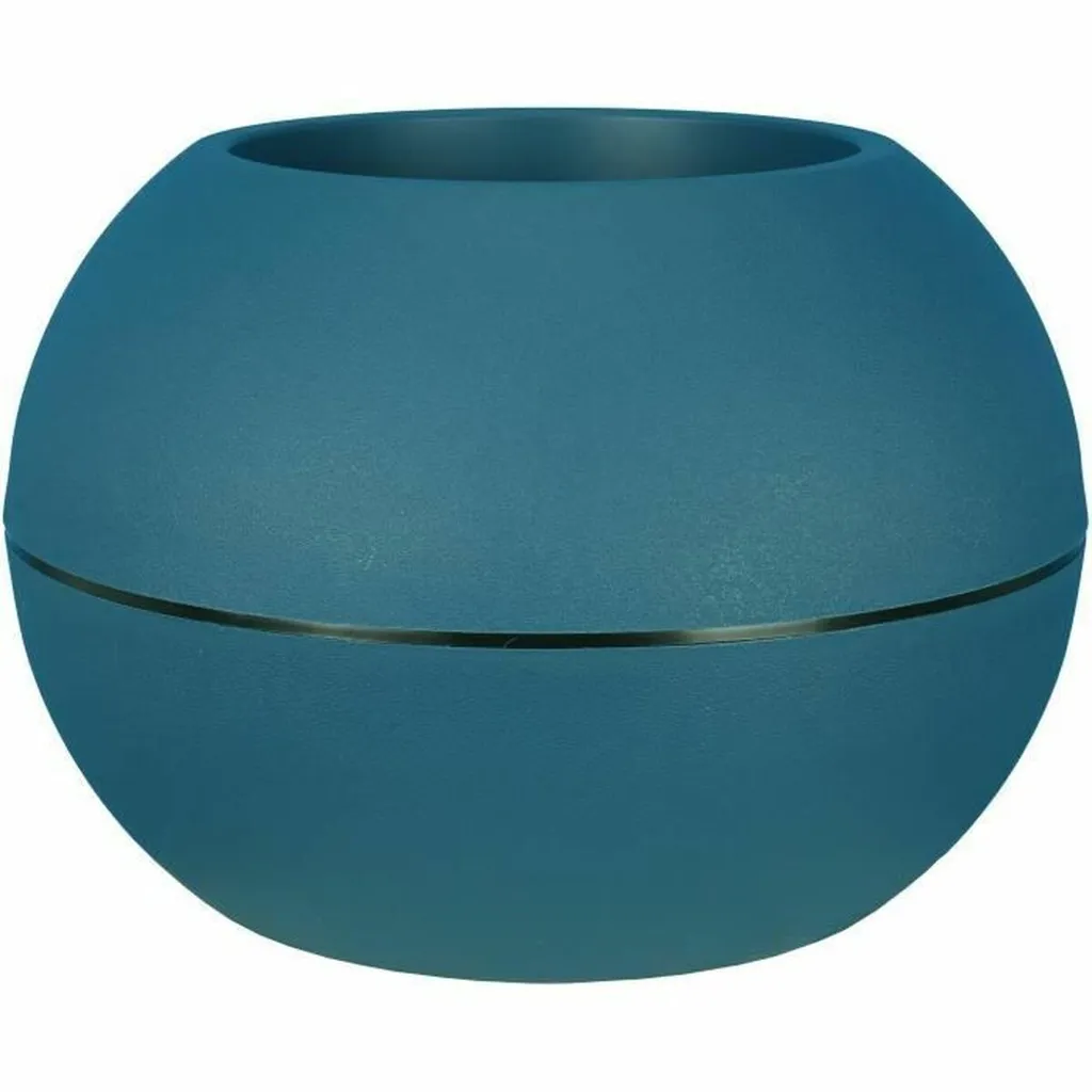 Grand vase de décoration Riviera bleu 50cm en plastique haute qualité