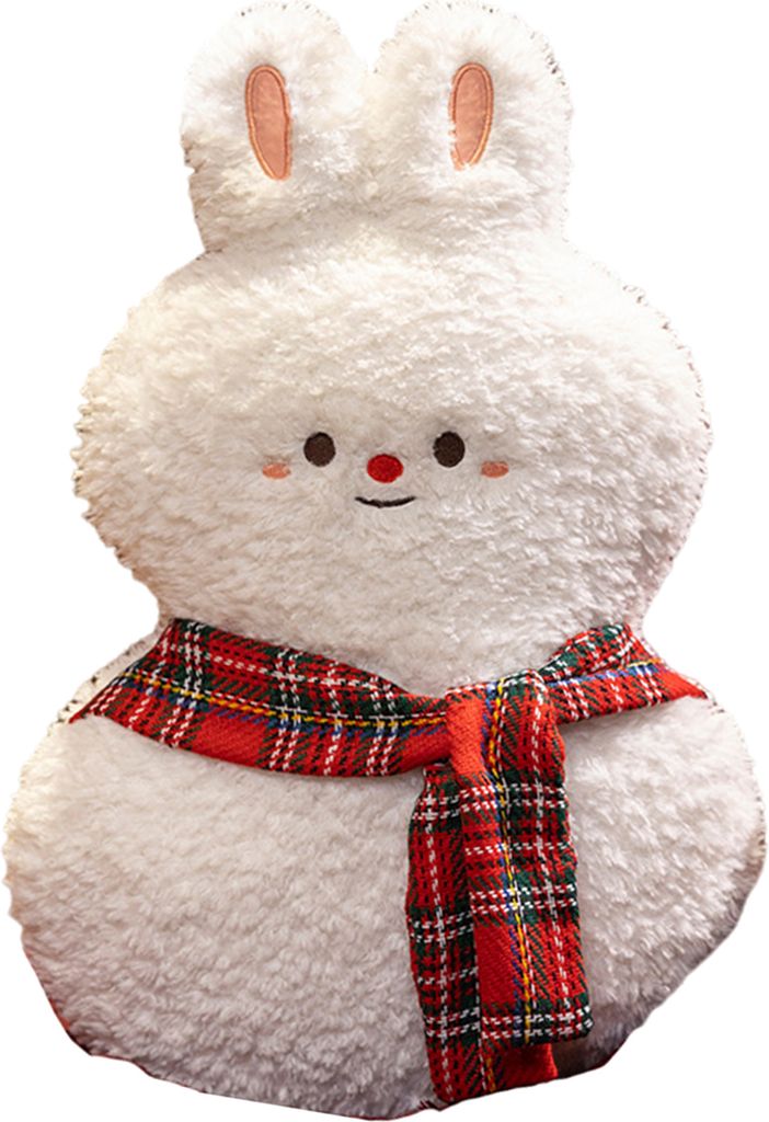 Weihnachtsplüschpuppe in Cartoon-Schneemann-Kaninchenform, festliches Rentier-Plüsch-Wurfkissen, weich, kuschelig, gefüllt, Weihnachtsmannbaum-K...