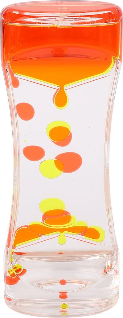 Liquid Motion Bubble Timer Acryl, entspannender Spaß, faszinierender visueller Effekt, Öl-Sanduhr, sensorisches Spielzeug, Rot, Gelb