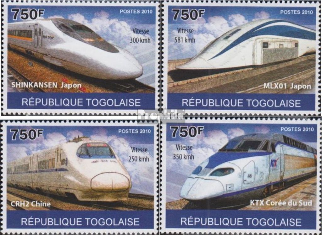Briefmarken Togo 2010 Mi 3772-3775 (kompl.Ausg.) postfrisch Produktbild 