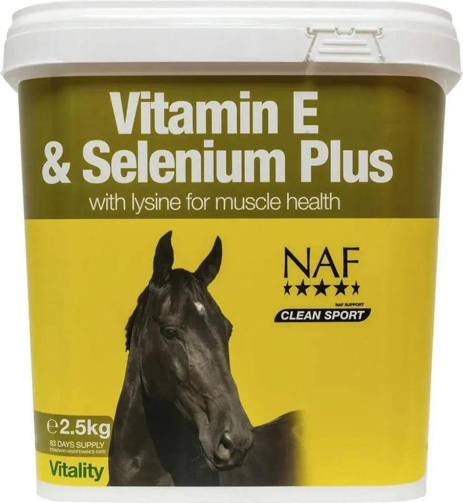 Complément Alimentaire Cheval Vitamine E et Sélénium Plus NAF 2.5 Kg