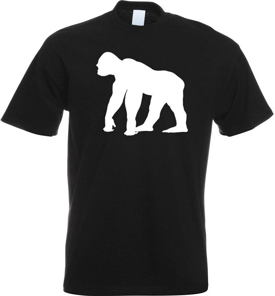 Kiwistar - T-Shirt - schwarz - AFFE - Gorillas - Schimpansen Herren Funshirt Bedruckt Design Sprüche Spruch Motive - mit Motiv Bedruckt - Funshirt...