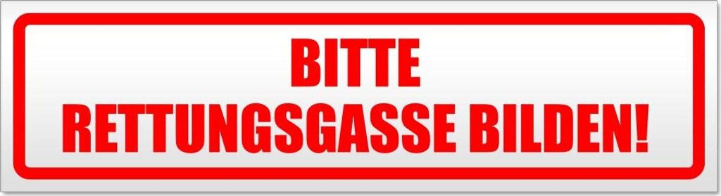 Bitte Rettungsgasse bilden Magnetschild Schild magnetisch