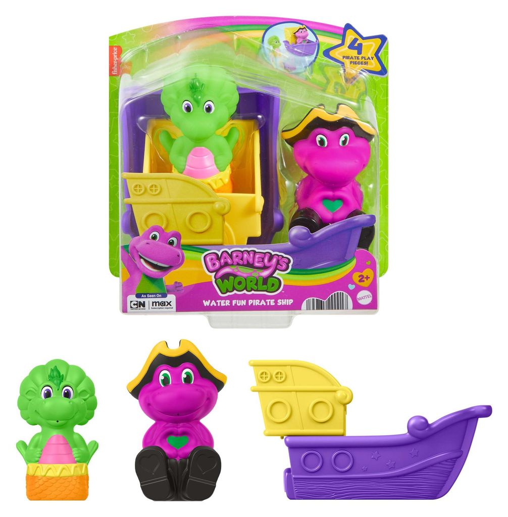 Mattel Piratenschiff Spielzeug Fisher-Price Barneys World Wasserspaß