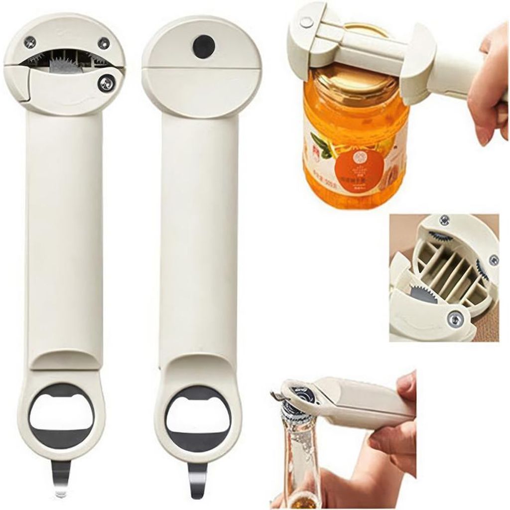 2PCS Verstellbarer Deckelöffner aus Edelstahl, multifunktionaler ausziehbarer Flaschen- und Glasöffner, wandmontierbar