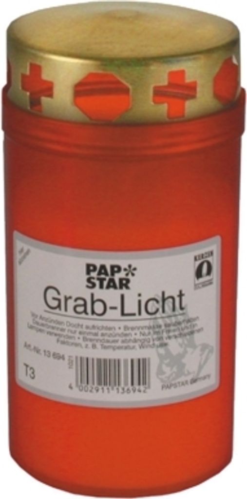 PAPSTAR Grablicht T3 Durchmesser: 64 mm rot