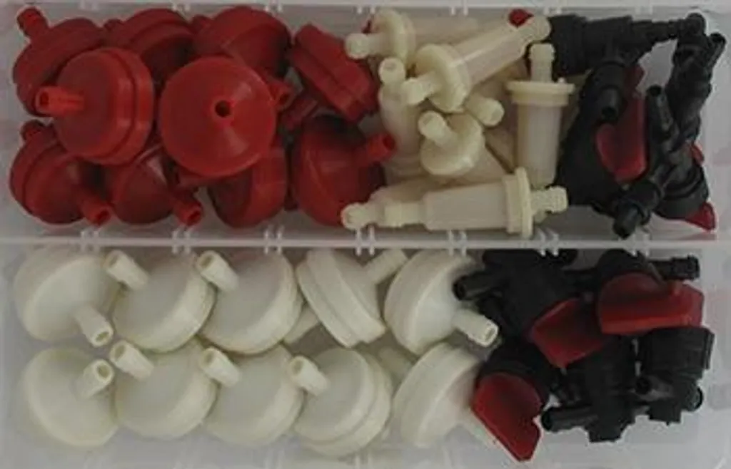 Coffret assortiment de 40 filtres à carburant et robinets d'essence