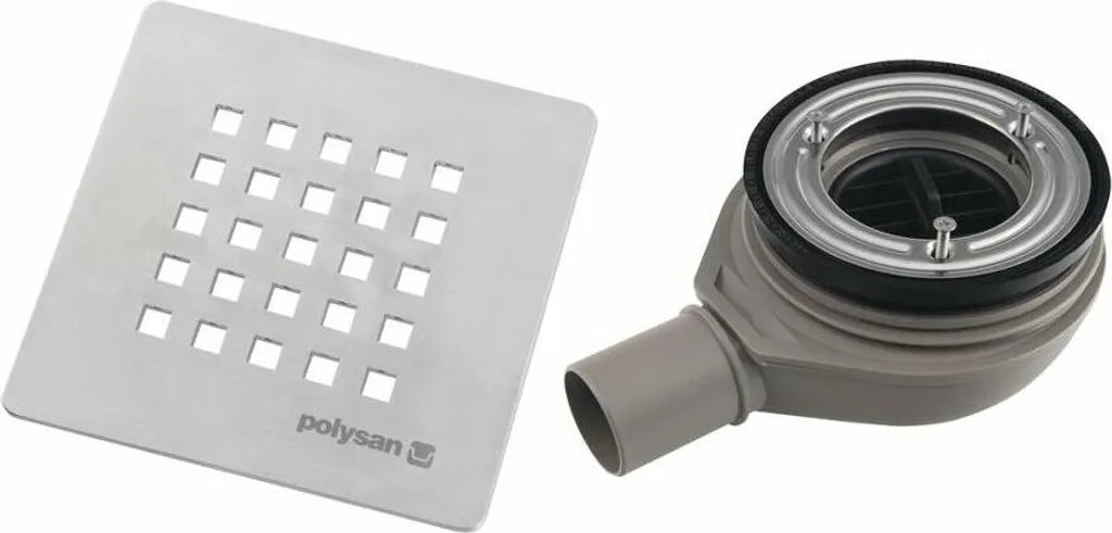 Sifone per piatti doccia, 90 mm, coperchio di scarico, DN40, ABS/acciaio inox