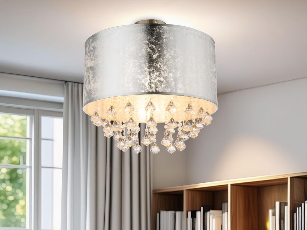 Globo Lighting Deckenleuchte Metall Nickel matt, 1x E27 Produktbild 