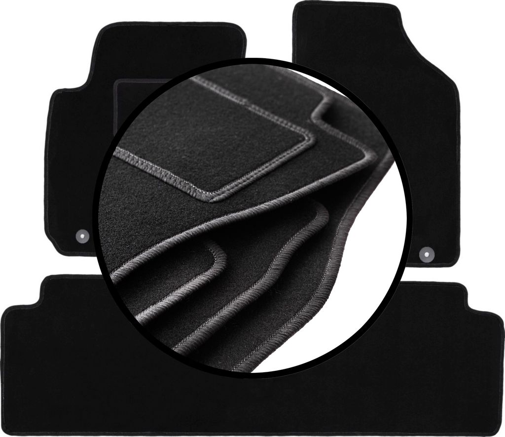 Komplettset Veloursmatten für: Kia Sportage II SUV (2004-2010)
