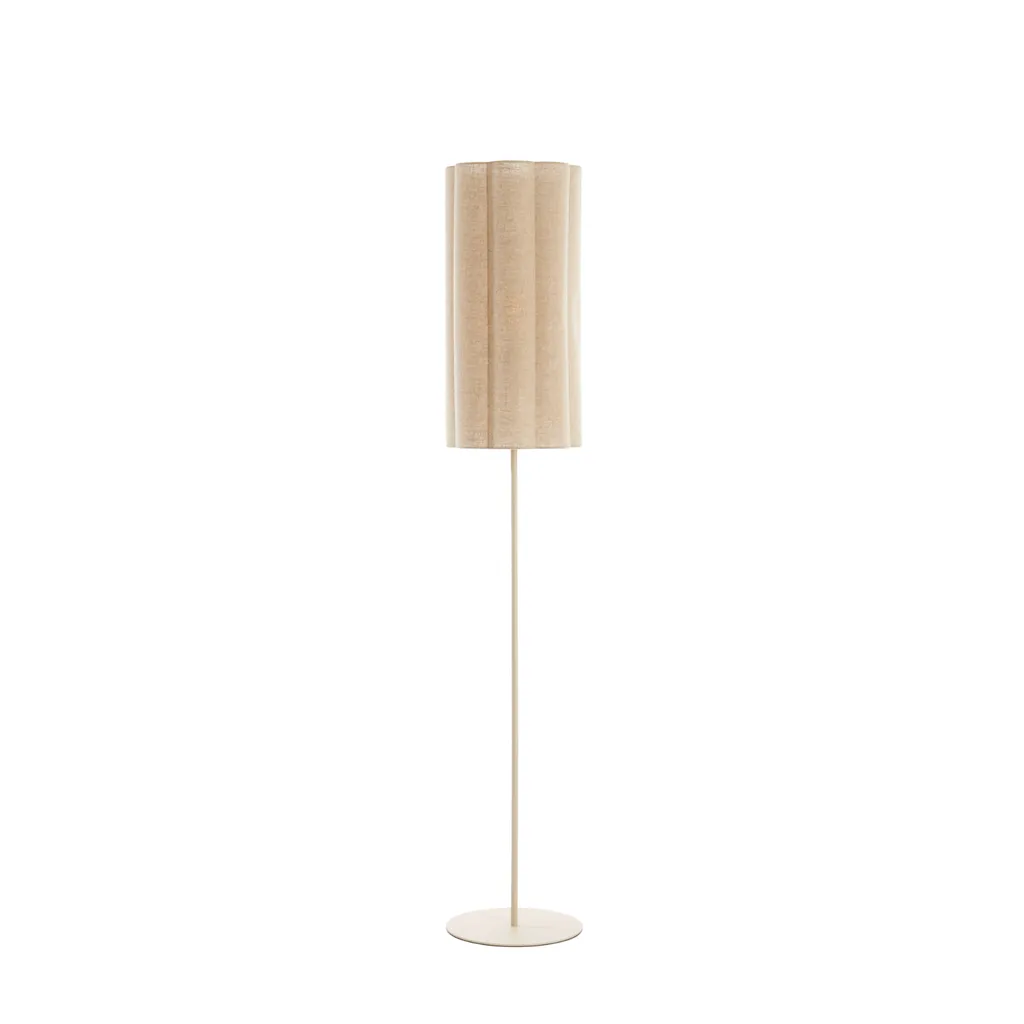 Light & Living Lampadaire Fringe Beige Métal/Textile - E27 1884924