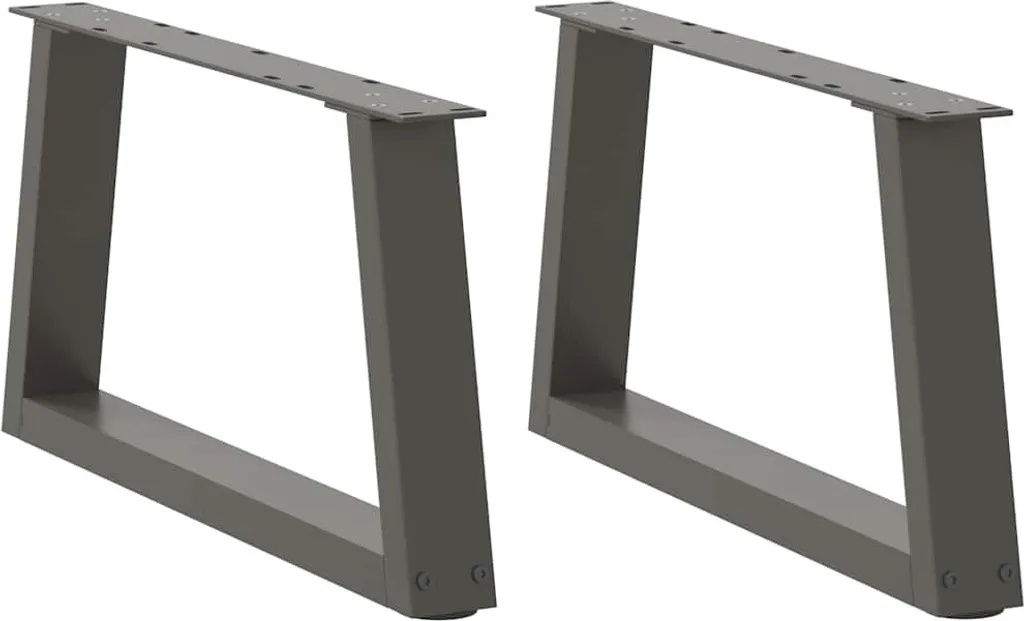 Gambe Tavolo a V 2 Pezzi Antracite 50x30 cm Acciaio - Arredo Industriale