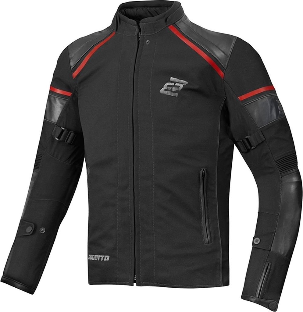 Bogotto Blizzard-X wasserdichte Motorrad Textiljacke, schwarz/rot, M