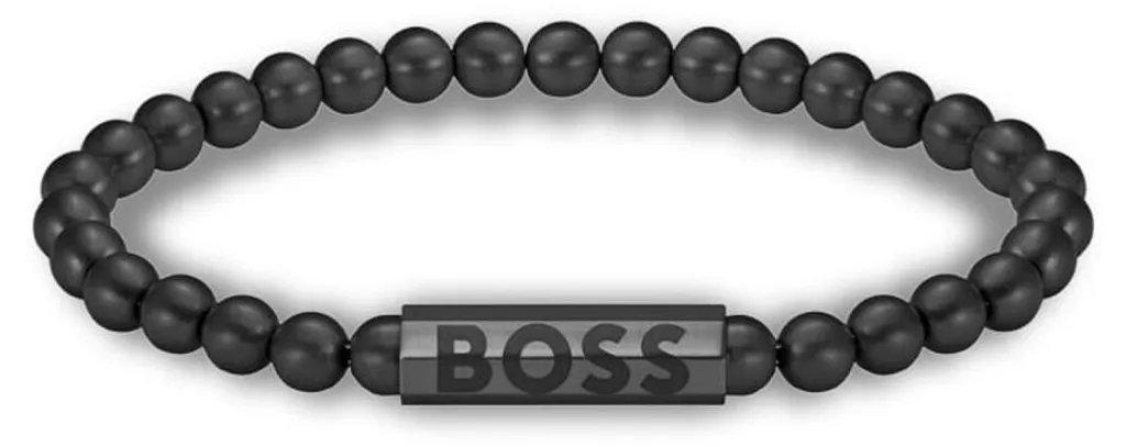 Bracelet de perles noires Sphere : l'accessoire polyvalent en 19 cm